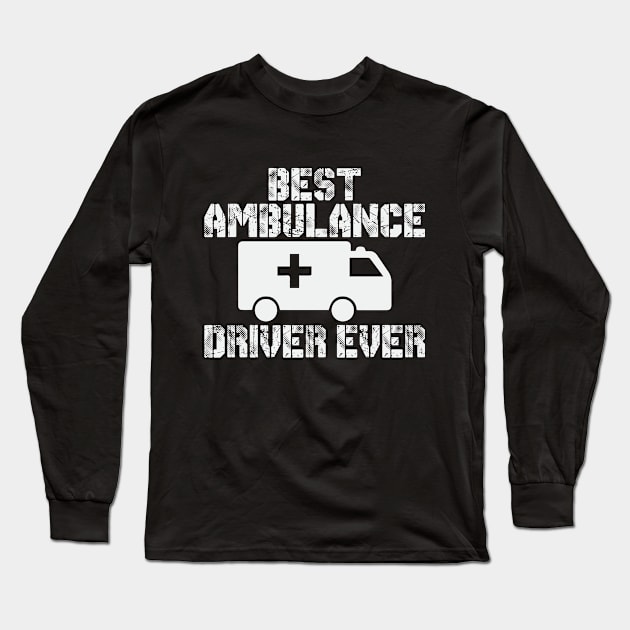 Ambulance Driver EMT Medical Cross Healthcare Long Sleeve T-Shirt by Mellowdellow